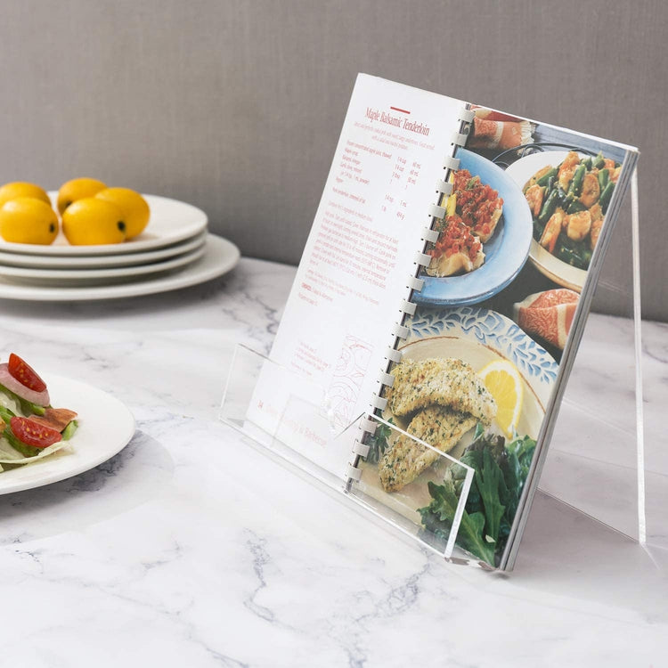 Premium Clear Acrylic Kitchen Cookbook Stand / Recipe Holder