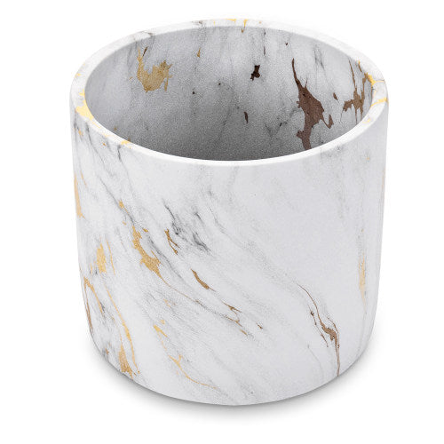 White & Copper Marble Concrete Succulent Planter Pot-MyGift